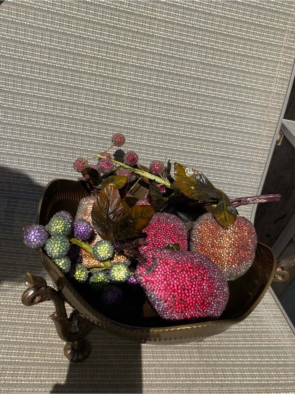 Vintage Decorative Beaded Fruit Arrangement - 1960s